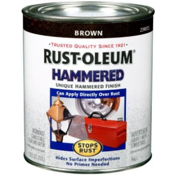 Rust-Oleum Protective Paint Stops Rust Hammered Brown 1 qt Brown 239073